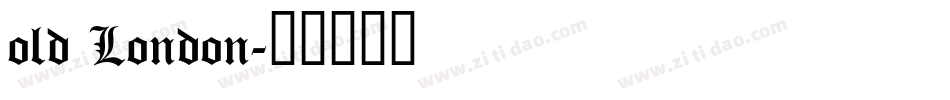 old London字体转换